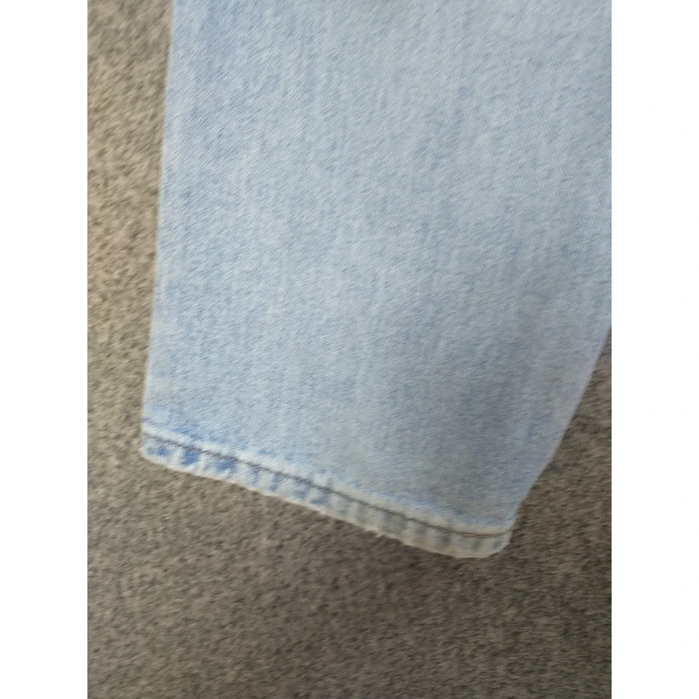 Wrangler Authentics Mens Light Wash Straight Leg Denim Jeans 34x29 976T1SB Blue